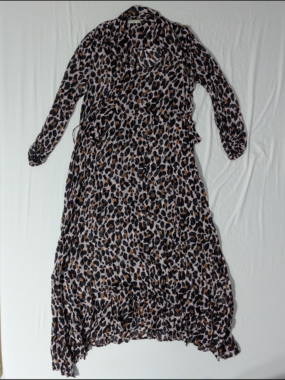 Beatrice B Women's Leopard Print Dress  - Size  Large - Excellent Condition